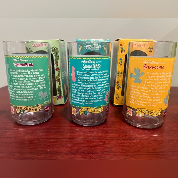 Vintage 1994 Walt Disney Collector Series Cups Plastic Burger King Lot 3, NIB - Picture 3 of 5